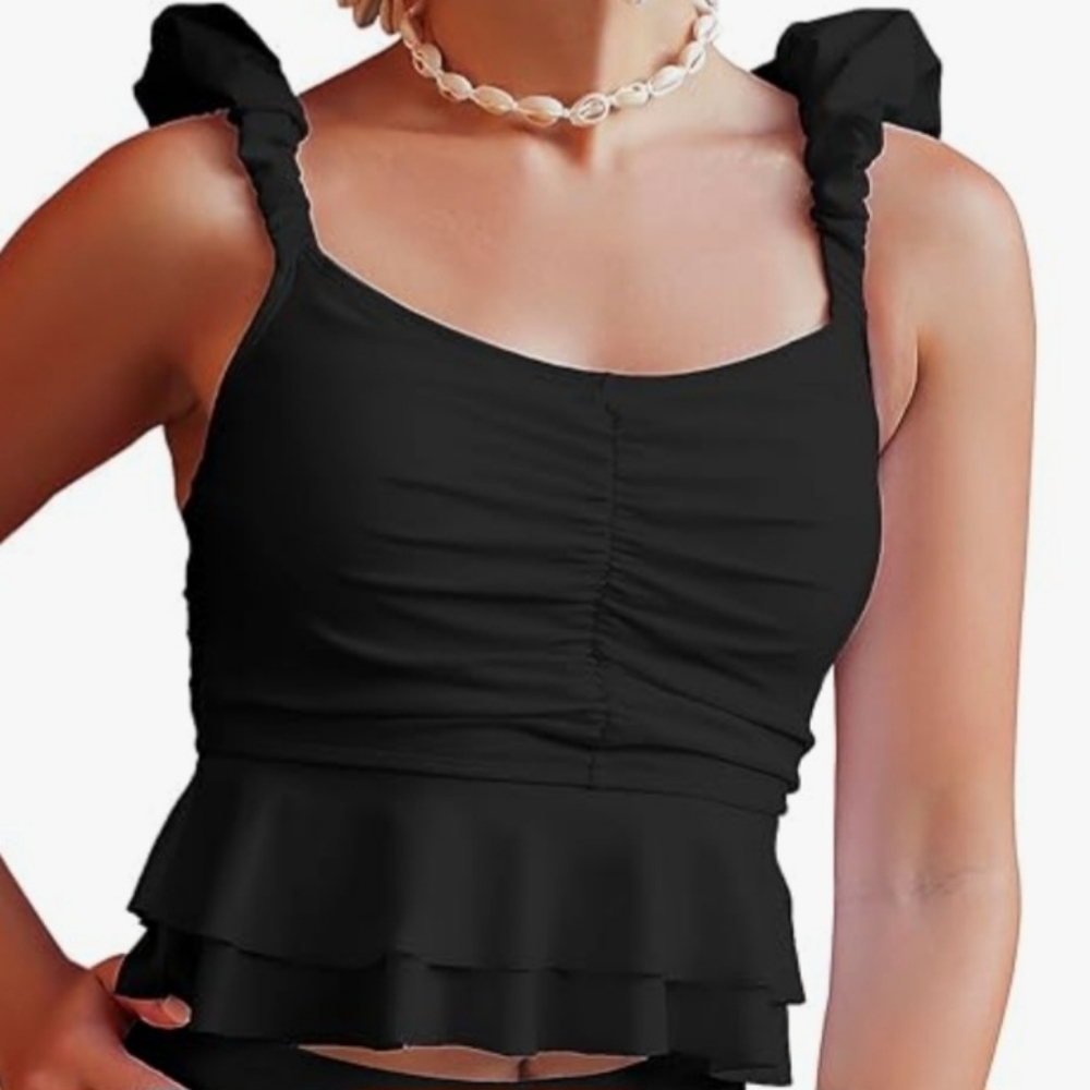 Size medium black swim top